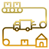 Icon representing the shipping process for exhibition stands delivered in Dubai