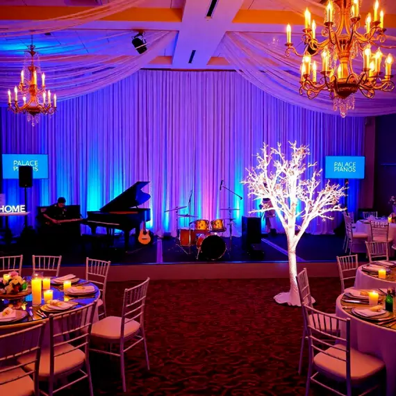 Private event design by MRM Events, showcasing tailored and sophisticated setups for exclusive gatherings in Dubai.