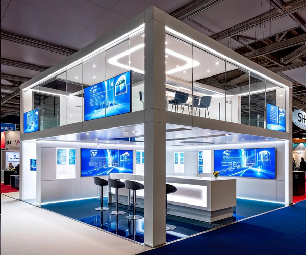 High-quality Double-Decker Exhibition Stand Designs delivered by experienced Exhibition Stand Builders in Dubai.
