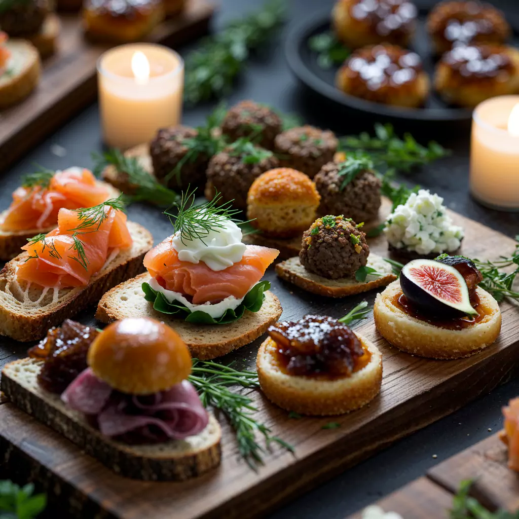 Crispy tempura prawns with a zesty dipping sauce for an indulgent bite.
