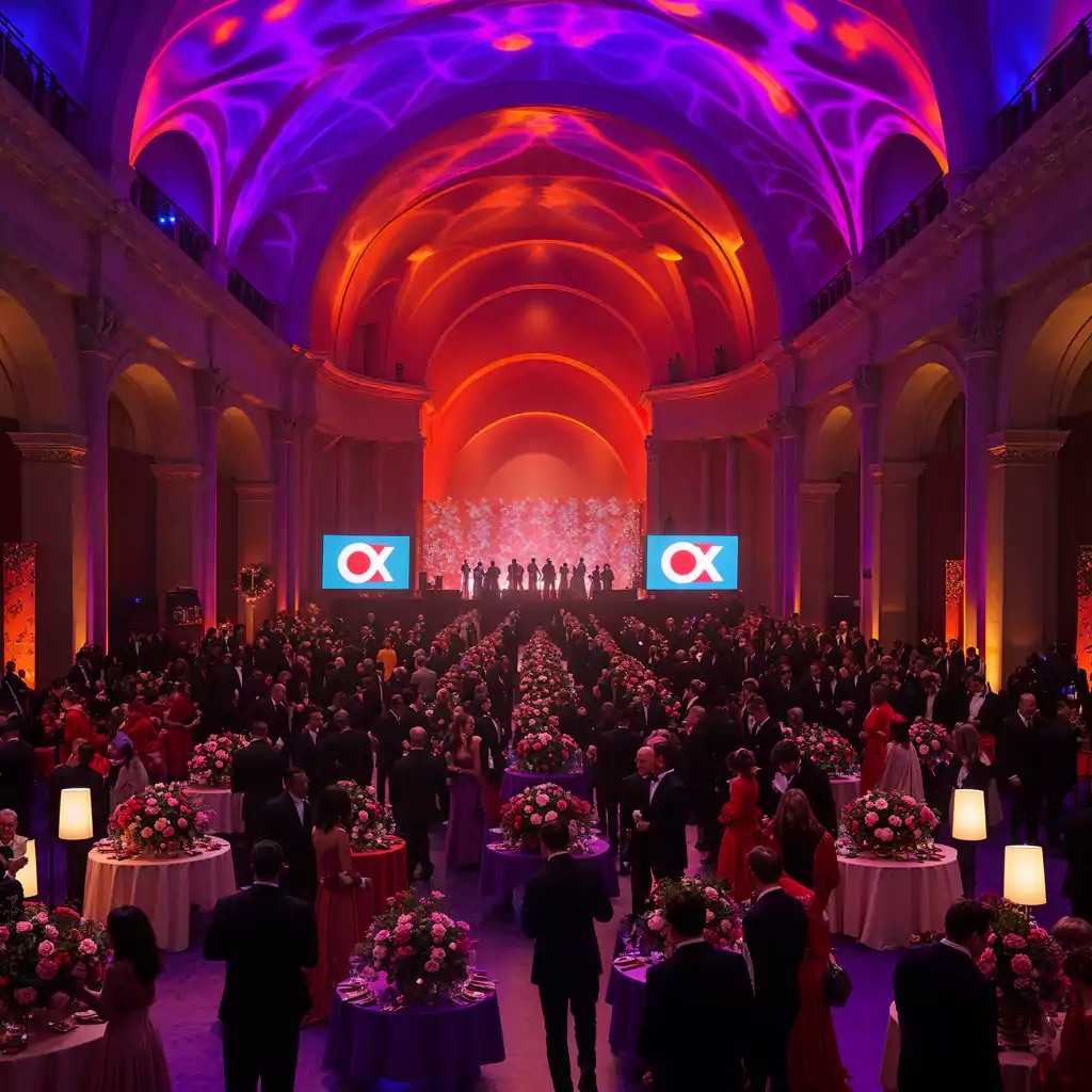 A premium corporate event showcasing cutting-edge decor and seamless planning by MRMEvent.