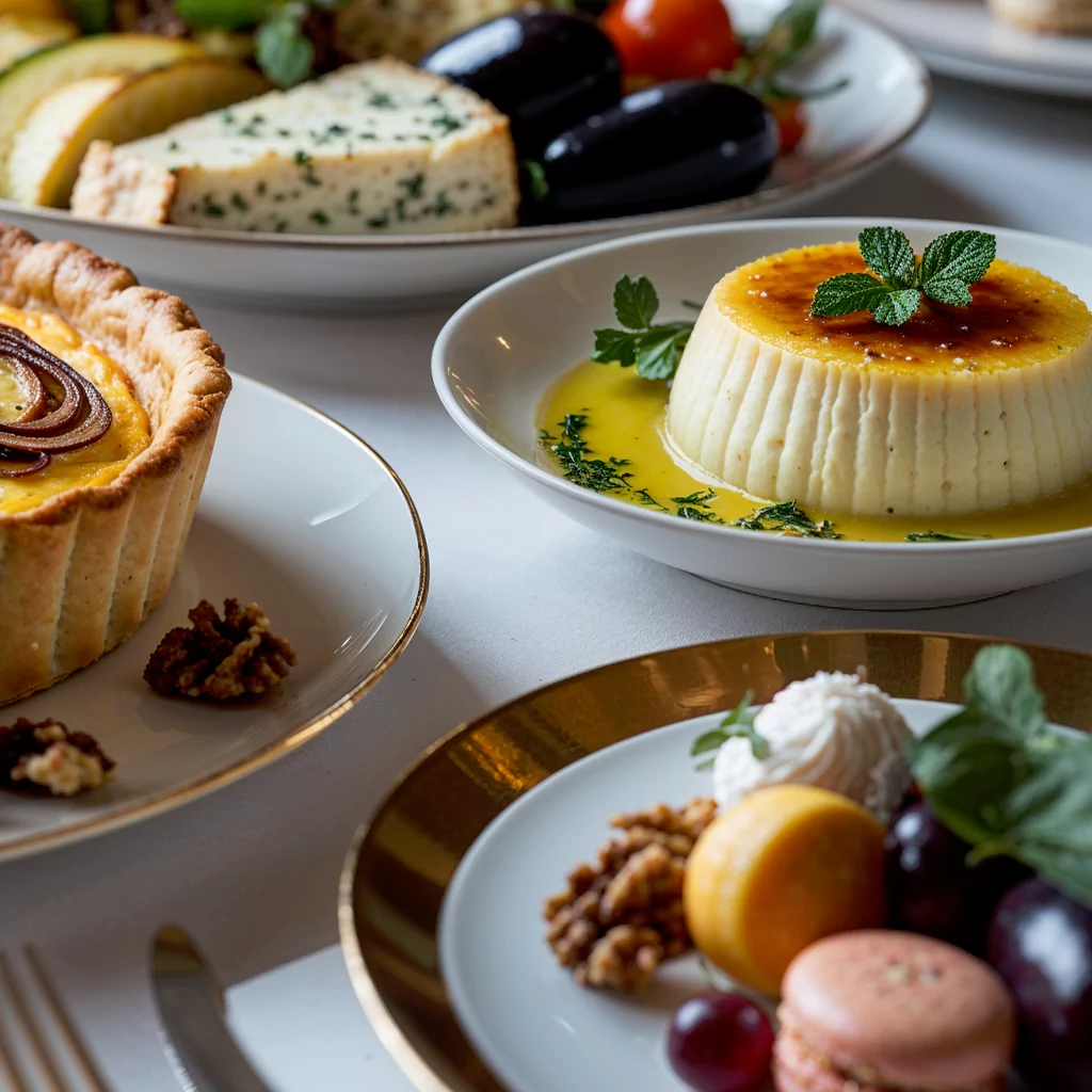 Seasonal fruit platter and dessert station for corporate staff catering.