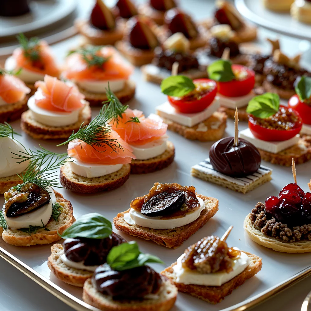Professional buffet arrangement featuring healthy salads and sandwiches for staff lunch.