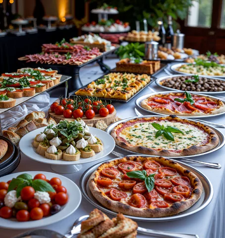 Classic Italian specialties perfect for corporate meetings in for staff in Dubai.
