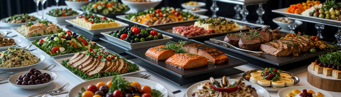 Lunch and dinner catering options for corporate gatherings in for staff in Dubai.