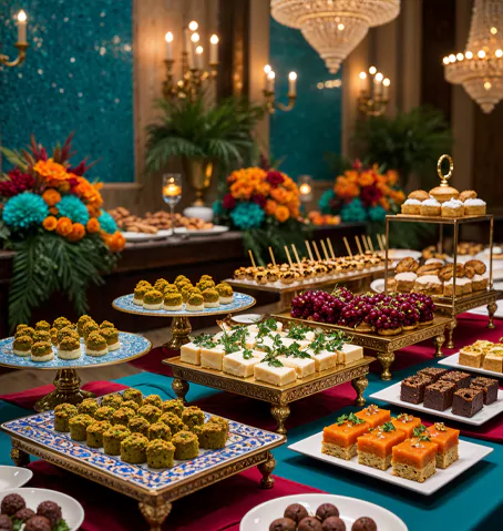 Authentic Mediterranean dishes featuring fresh ingredients and vibrant flavors for special events in Dubai.