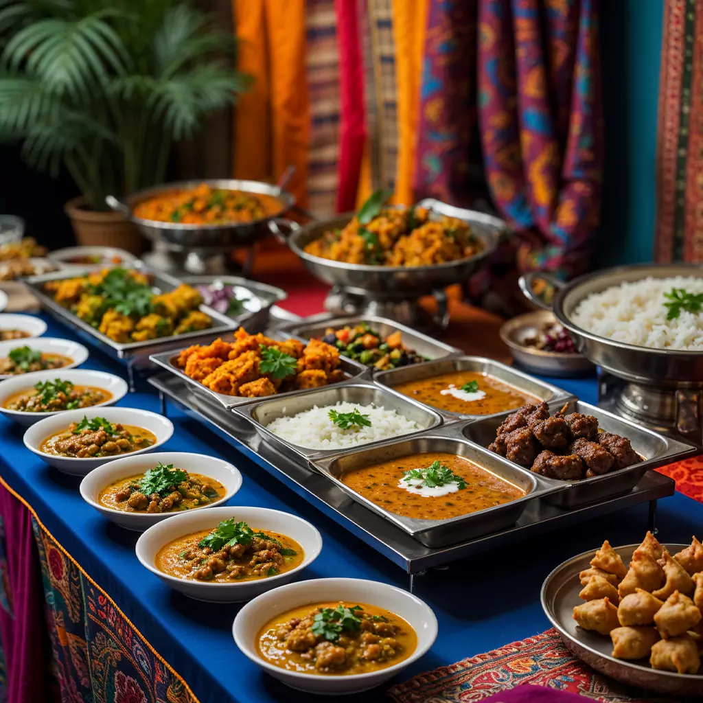 Creative dessert stations with a variety of cakes and sweet treats.