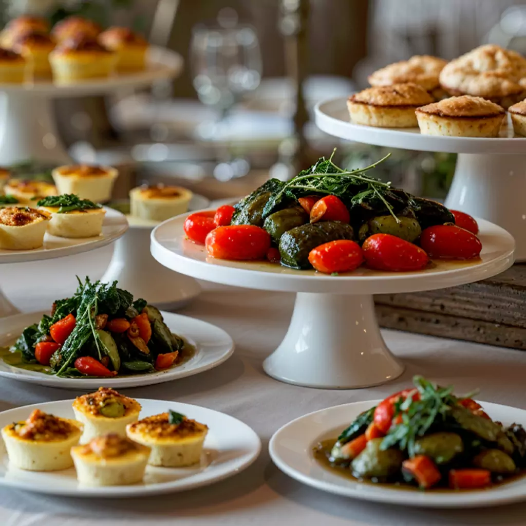 Sleek cocktail bar serving handcrafted beverages at evening receptions.