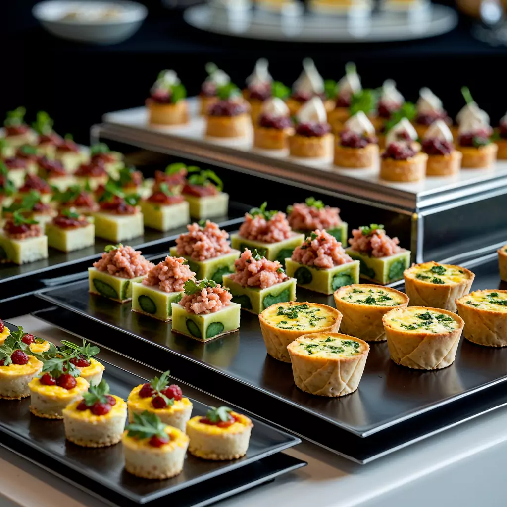 Interactive food stations offering live cooking experiences at high-profile celebrations.
